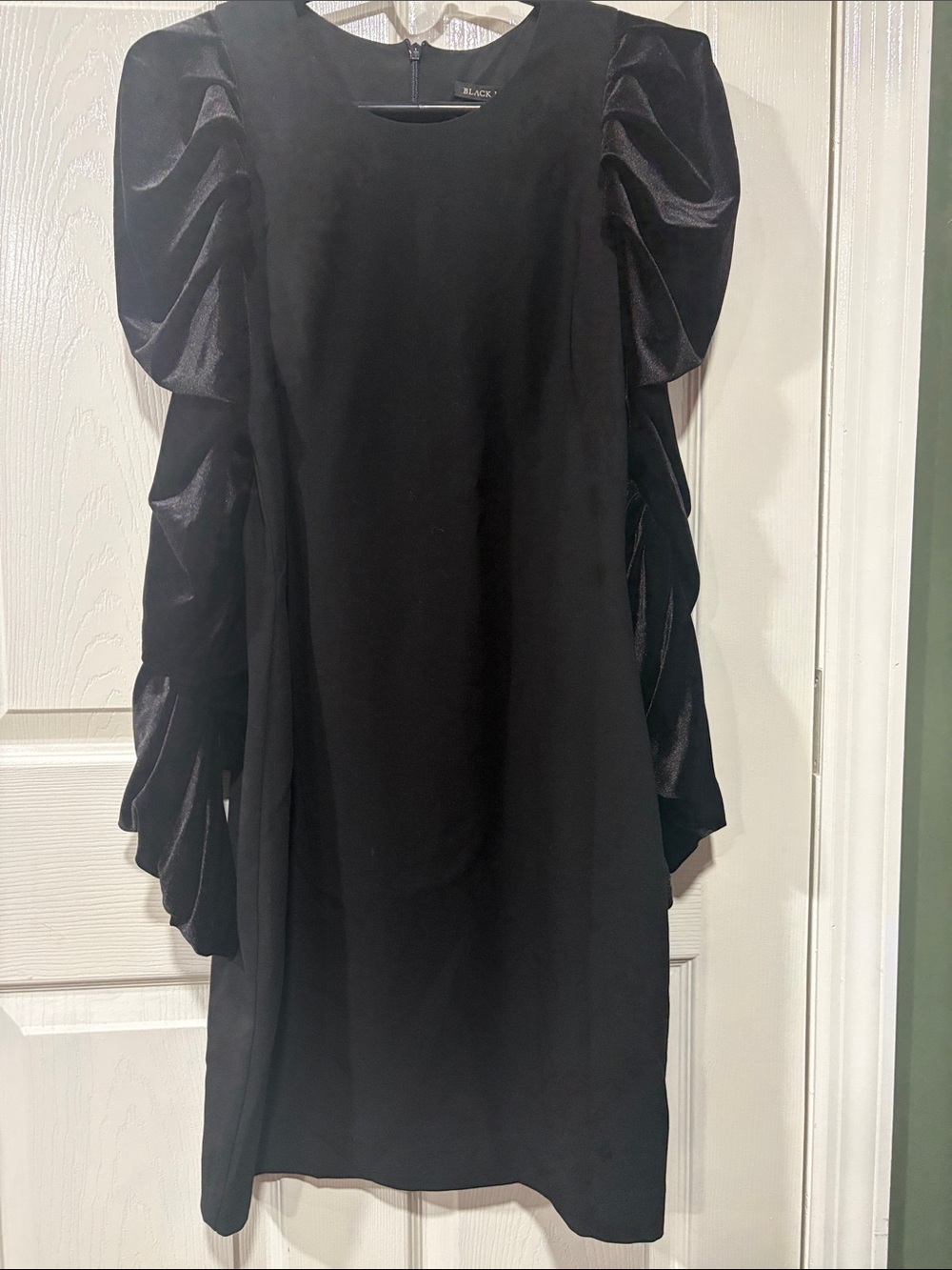 Black Halo Black Dress with Statement Sleeves